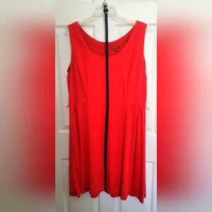 Merona Women's Burnt Orange Dress With Blue Belt Size XXL